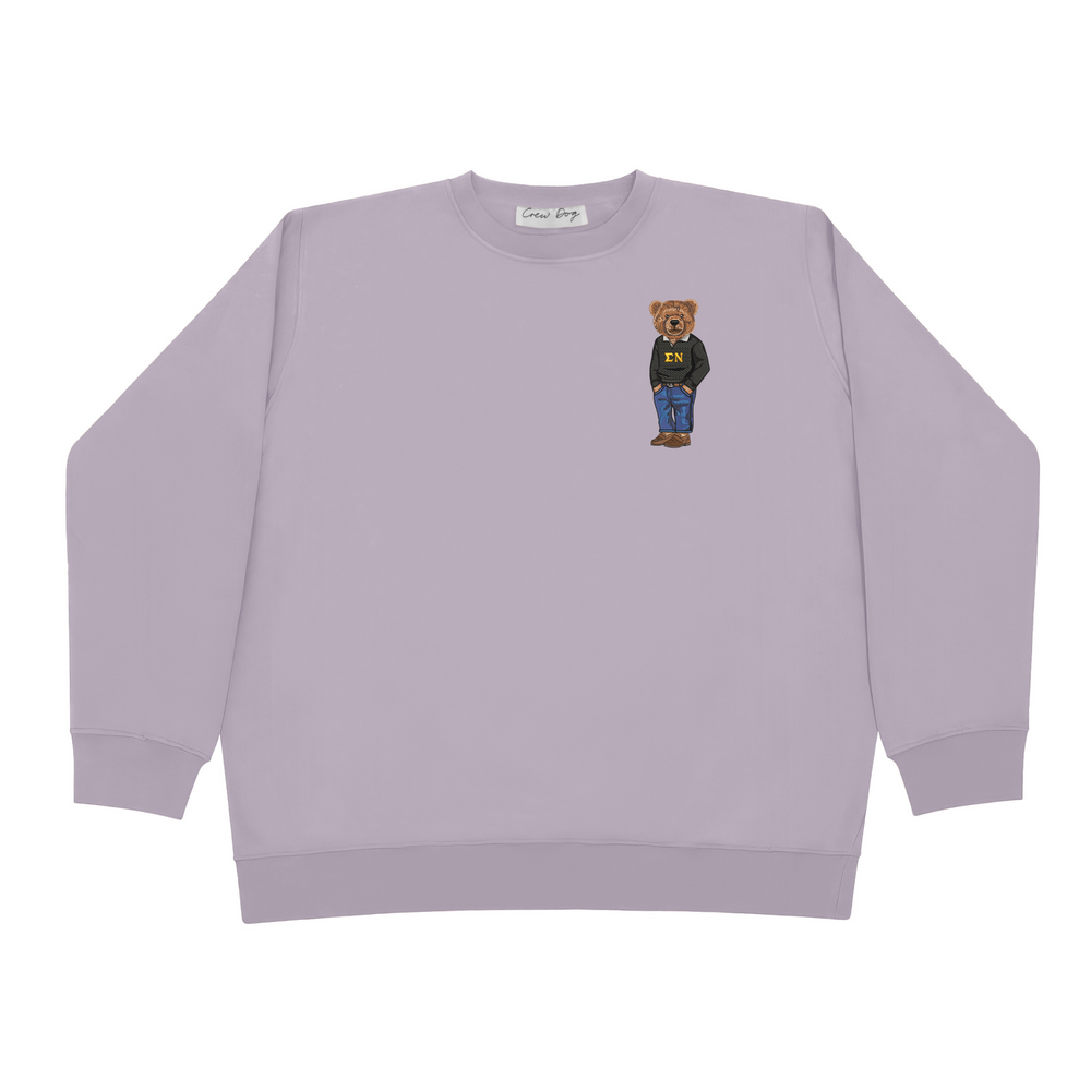 ΣΝ Bear Original Embroidered Crewneck