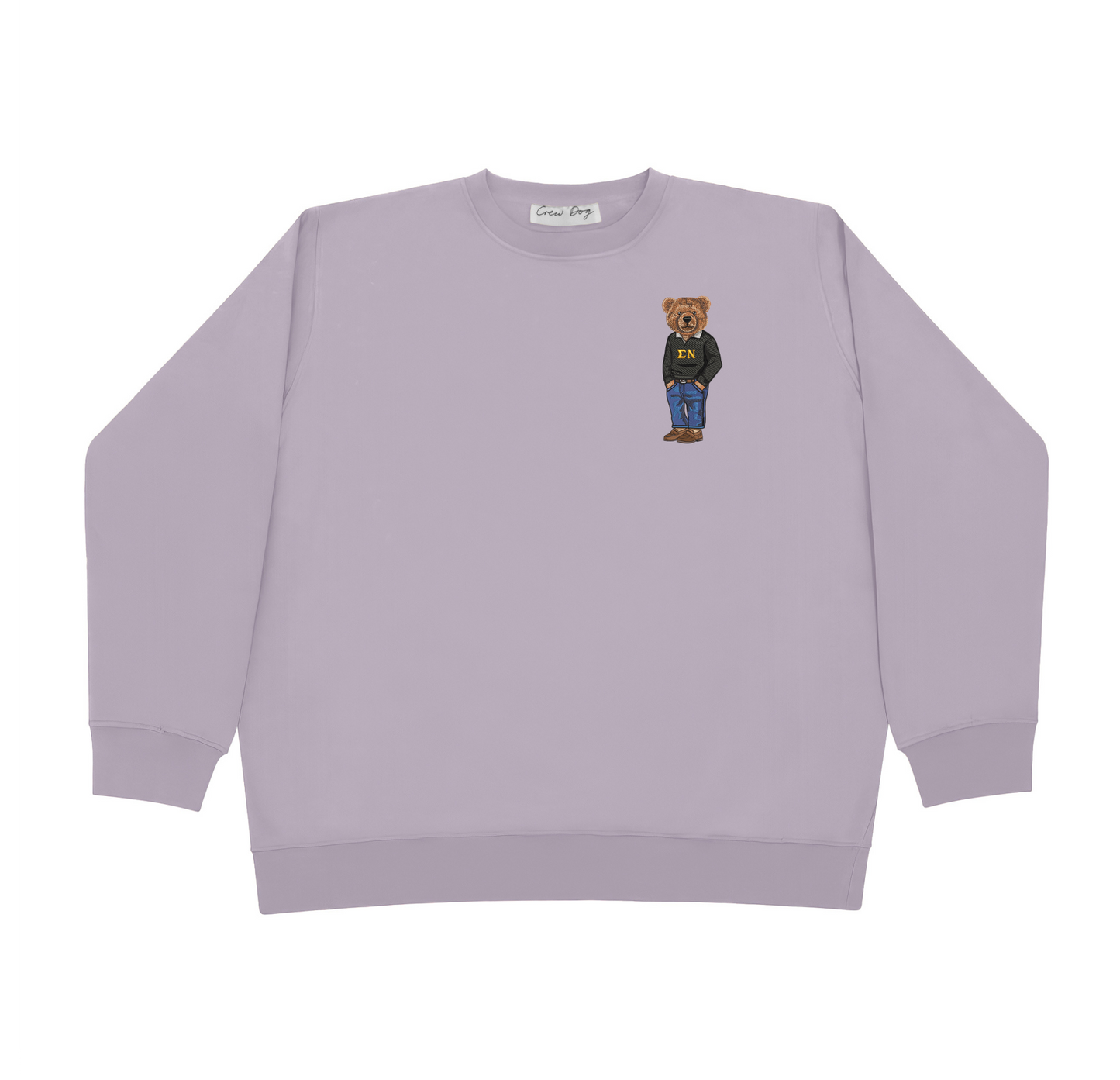 ΣΝ Bear Original Embroidered Crewneck