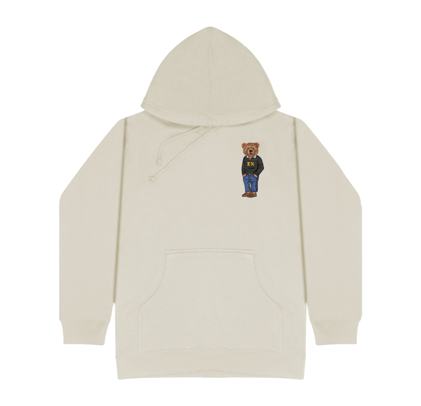 ΣΝ Bear Original Embroidered Hoodie