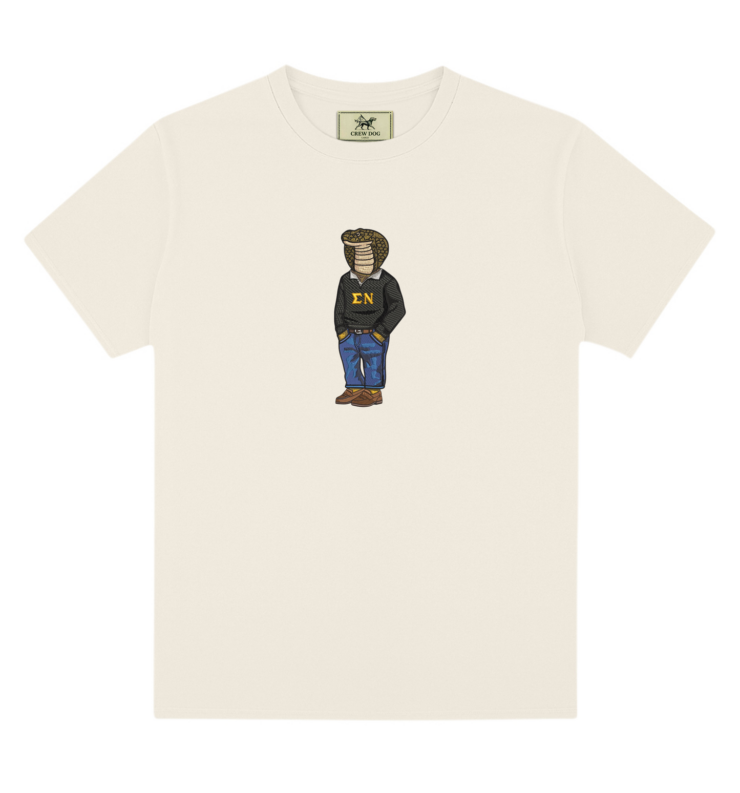 Sigma Nu Snake Original Embroidered Tee