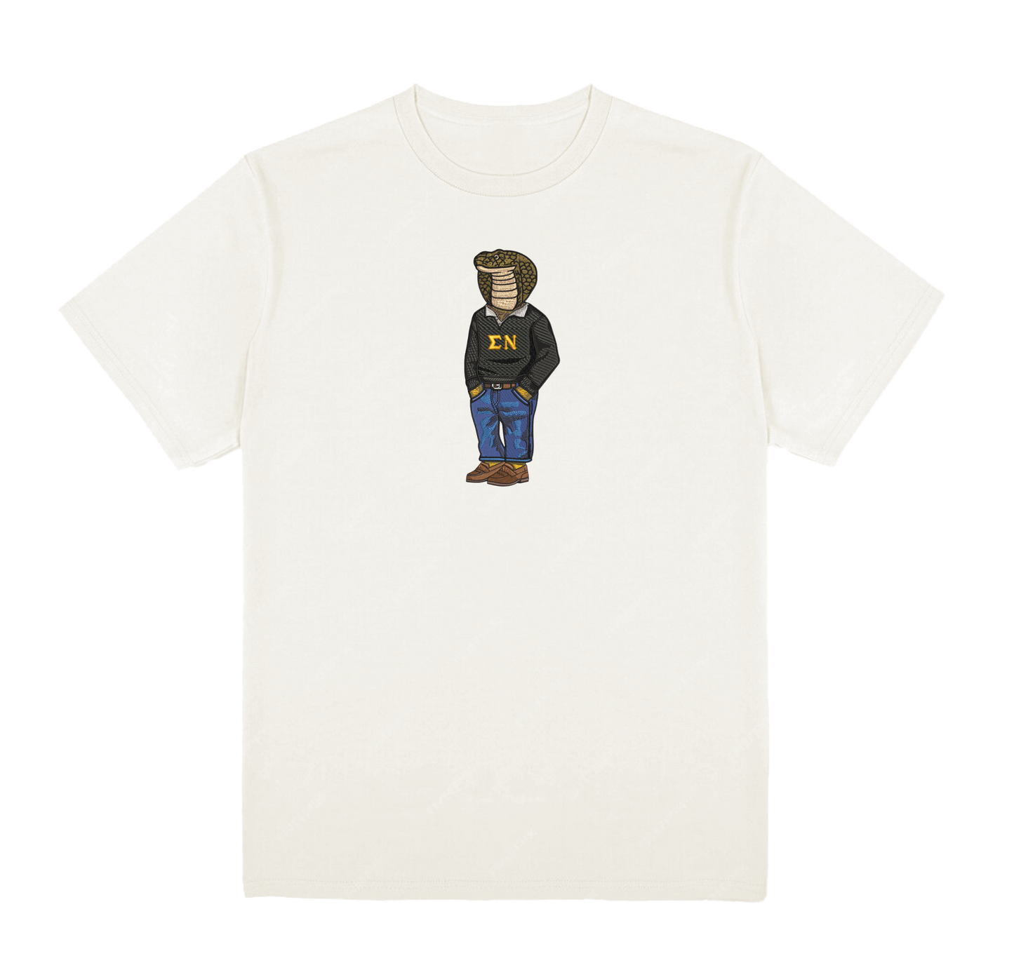 ΣΝ Snake Original Embroidered Tee