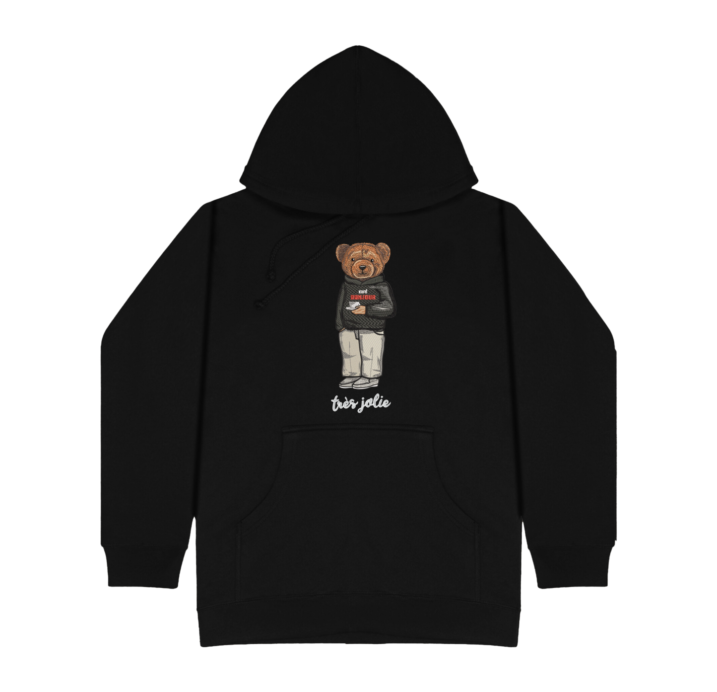 Cafe Bonjour Tres Jolie Embroidered Hoodie