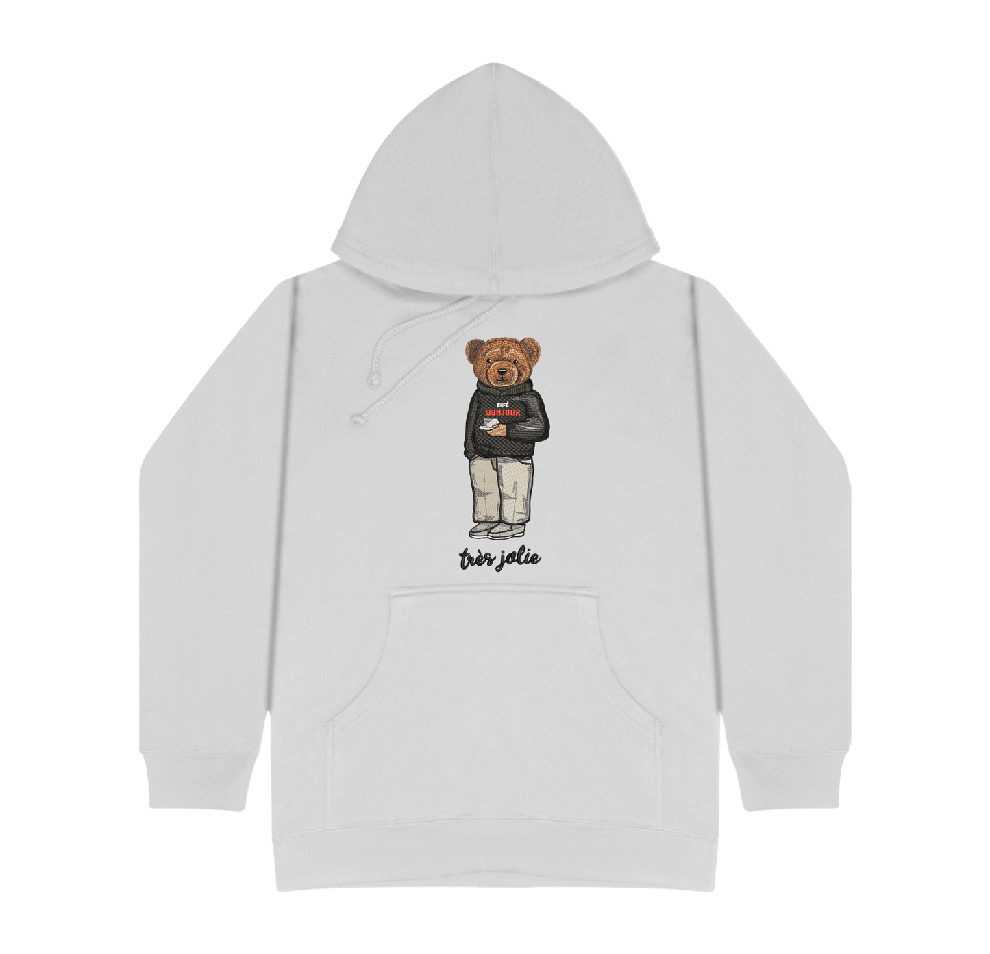 Cafe Bonjour Tres Jolie Embroidered Hoodie