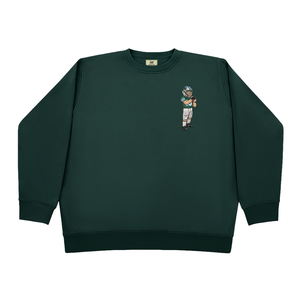 Tulane Football Embroidered Crewneck