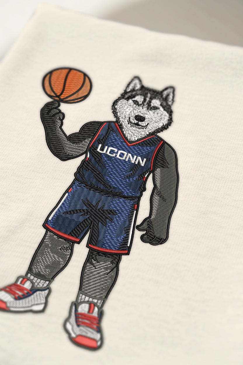 UConn Basketball  Embroidered Hoodie
