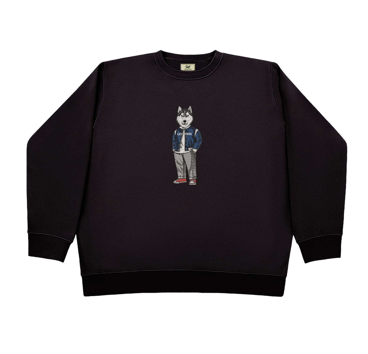 UConn Varsity Jacket Embroidered Crewneck