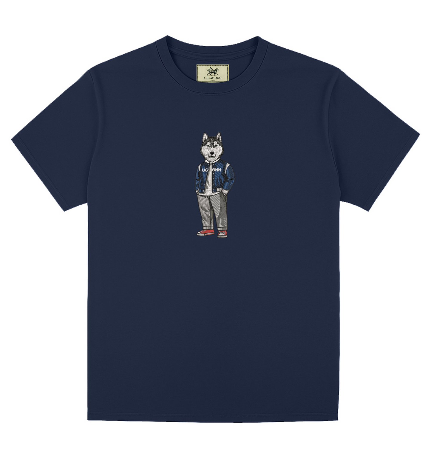 UConn Varsity Jacket Embroidered Tee