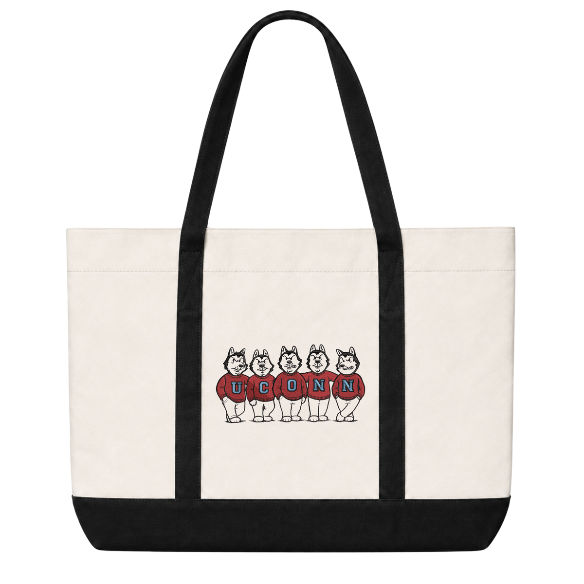 UConn Vintage Embroidered Tote Bag