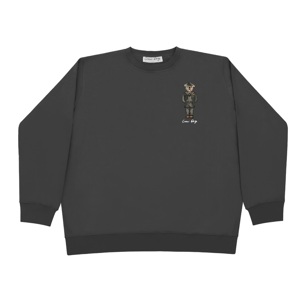 Army Green Service Uniform Embroidered Crewneck