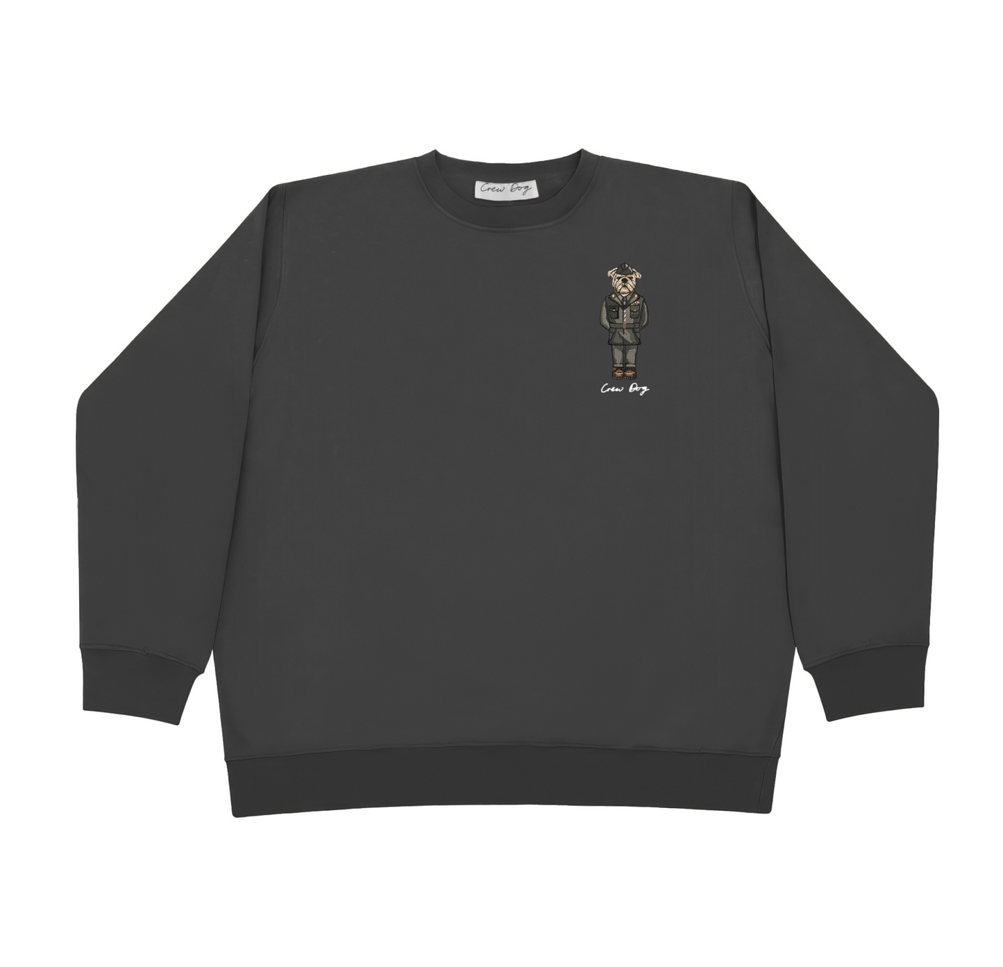 Army Green Service Uniform Embroidered Crewneck