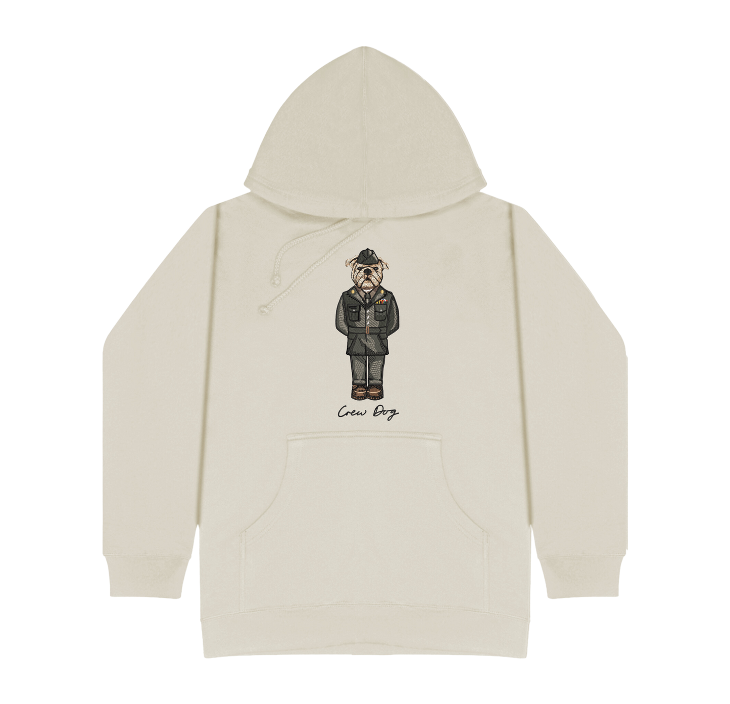 Army Green Service Uniform Embroidered Hoodie