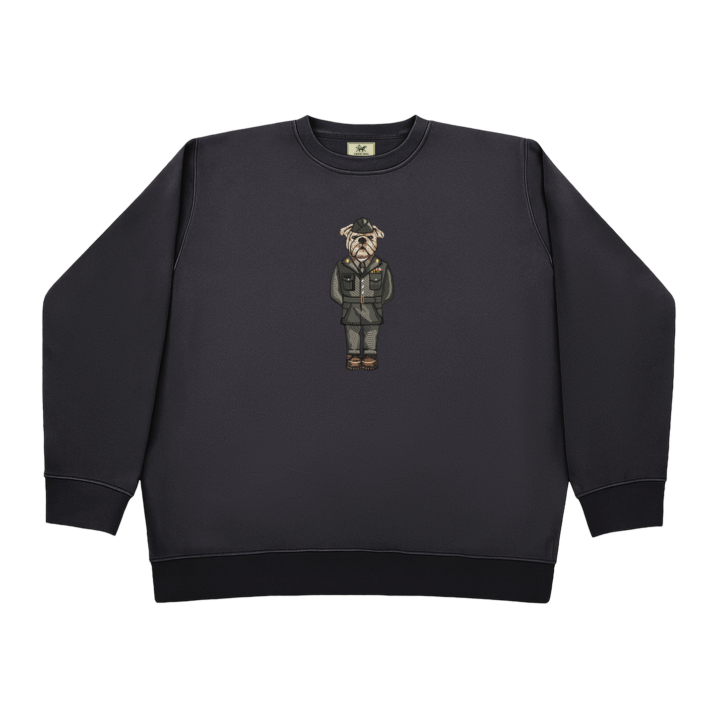 Army Green Service Uniform Embroidered Crewneck