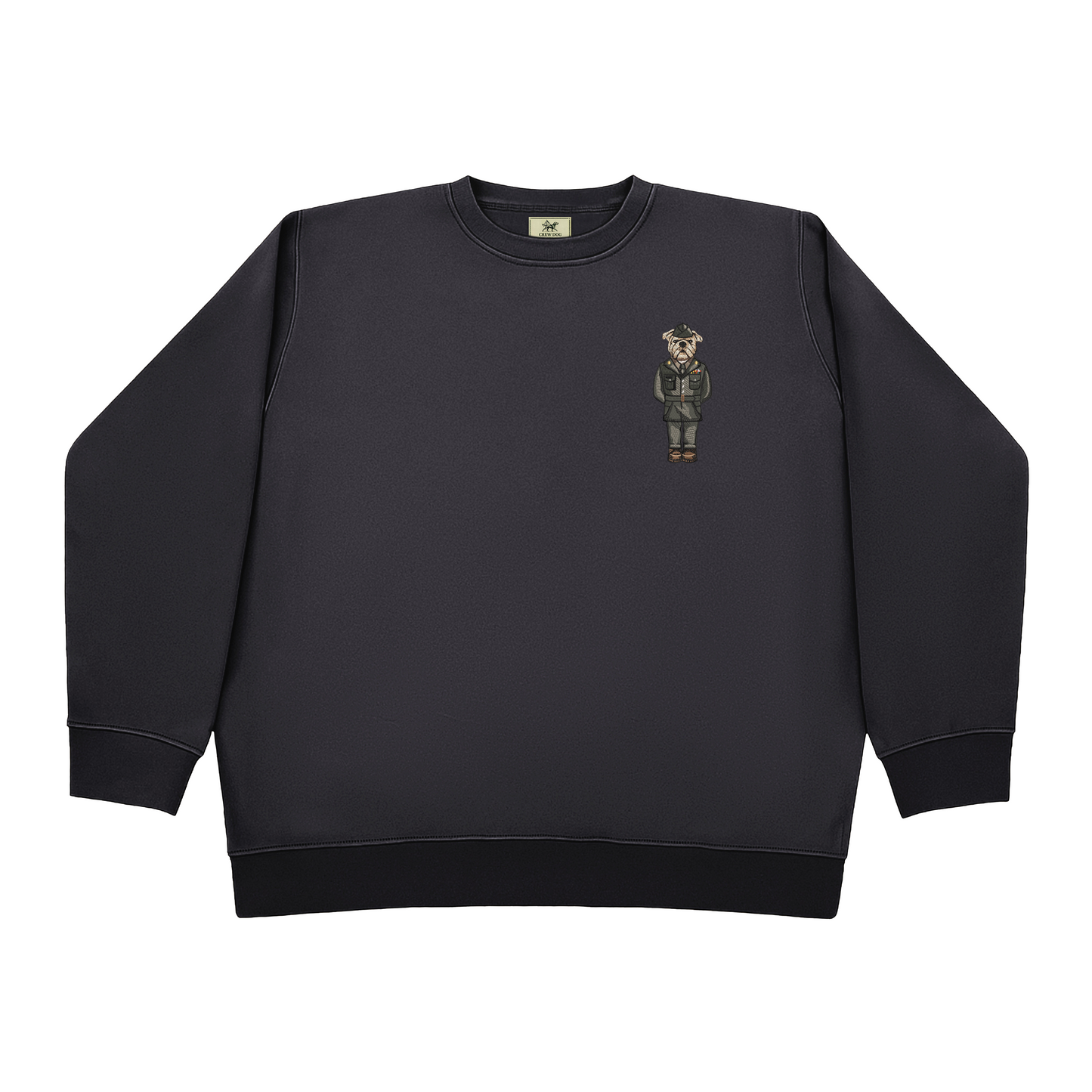 Army Green Service Uniform Embroidered Crewneck