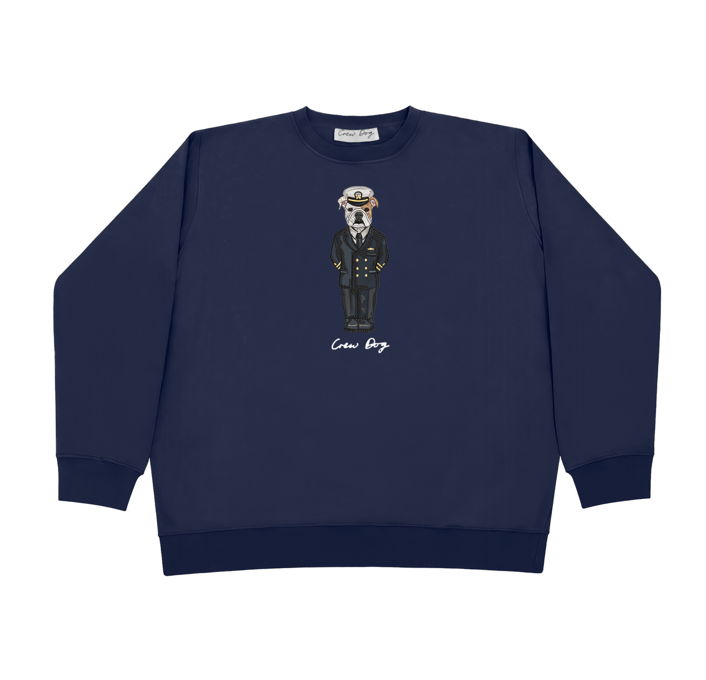 Navy Service Blues Embroidered Crewneck
