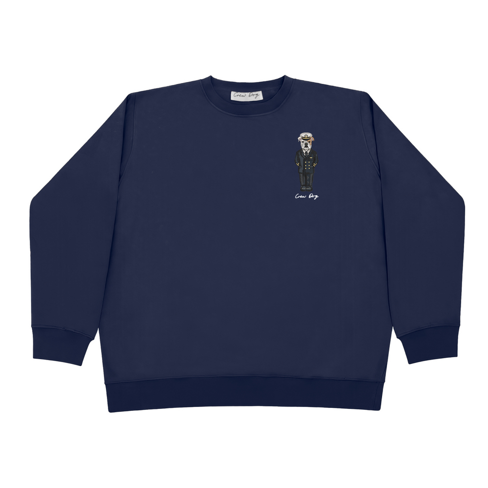 Navy Service Blues Embroidered Crewneck