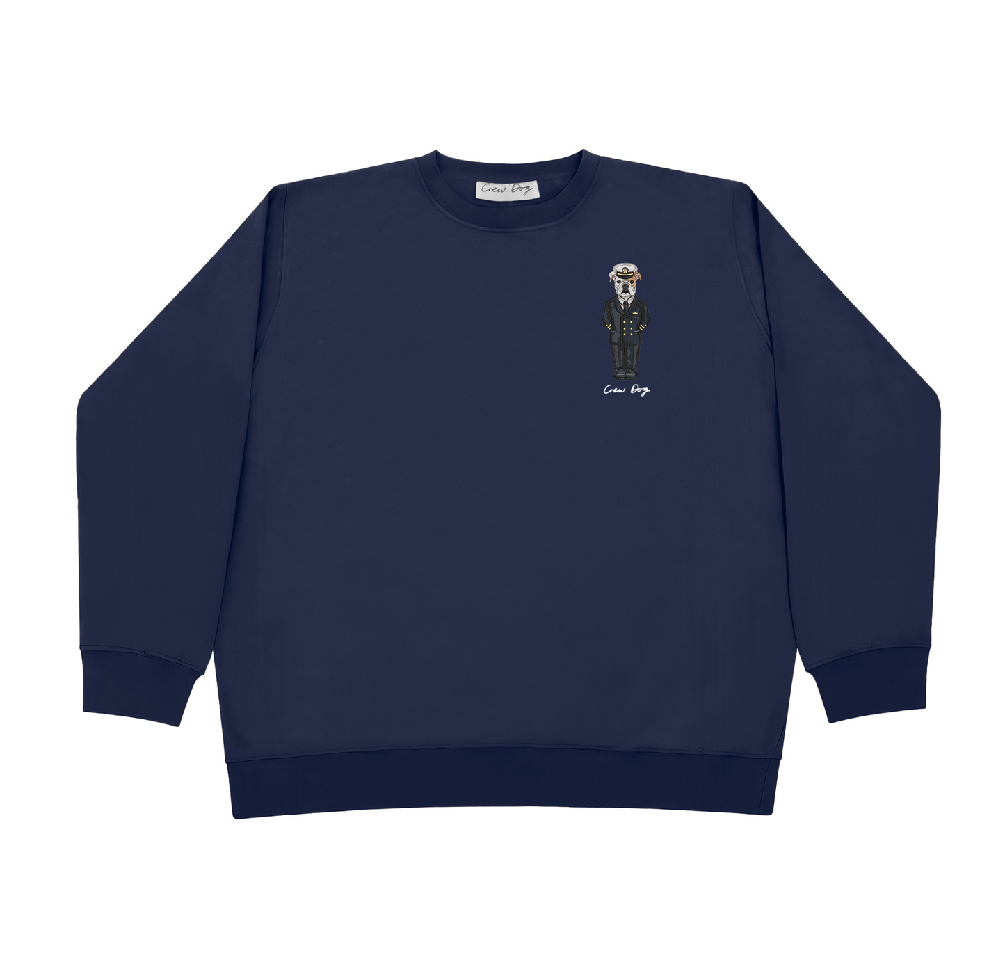 Navy Service Blues Embroidered Crewneck
