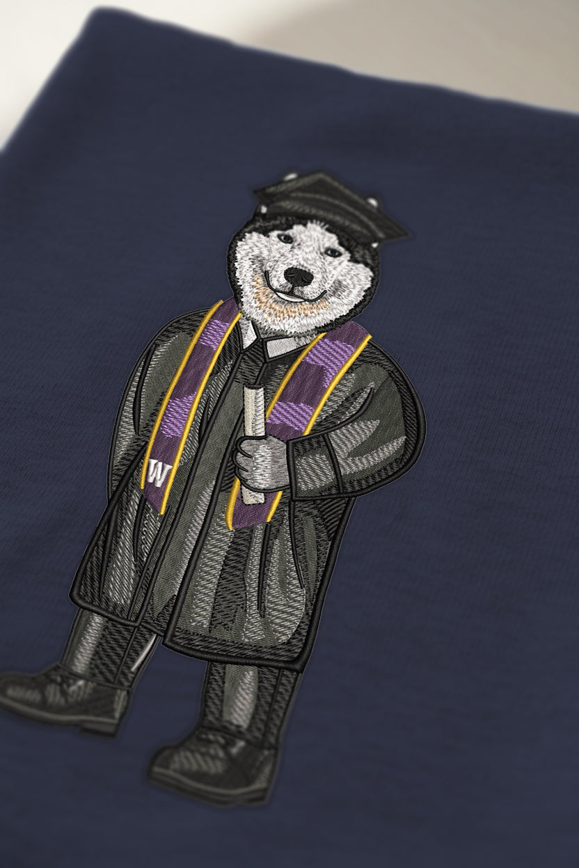 UW Graduation Embroidered Crewneck