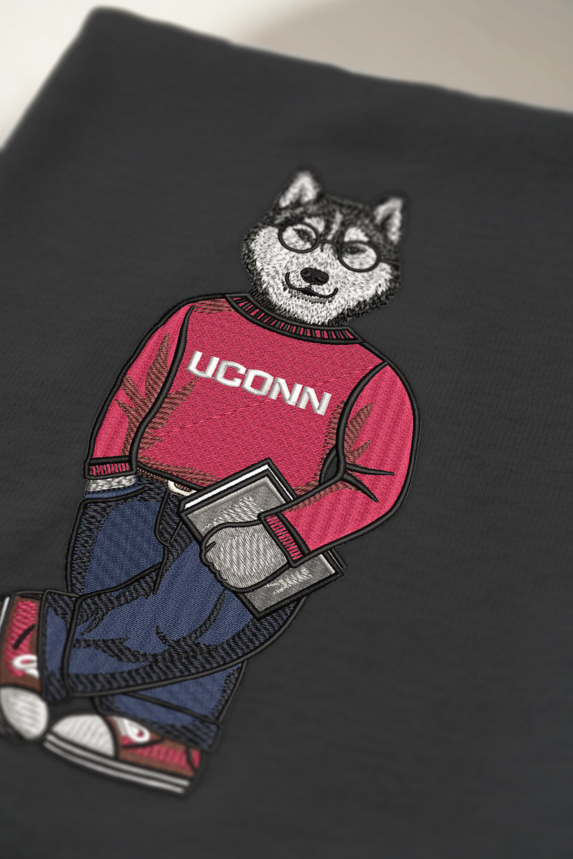 UConn Book Embroidered Hoodie