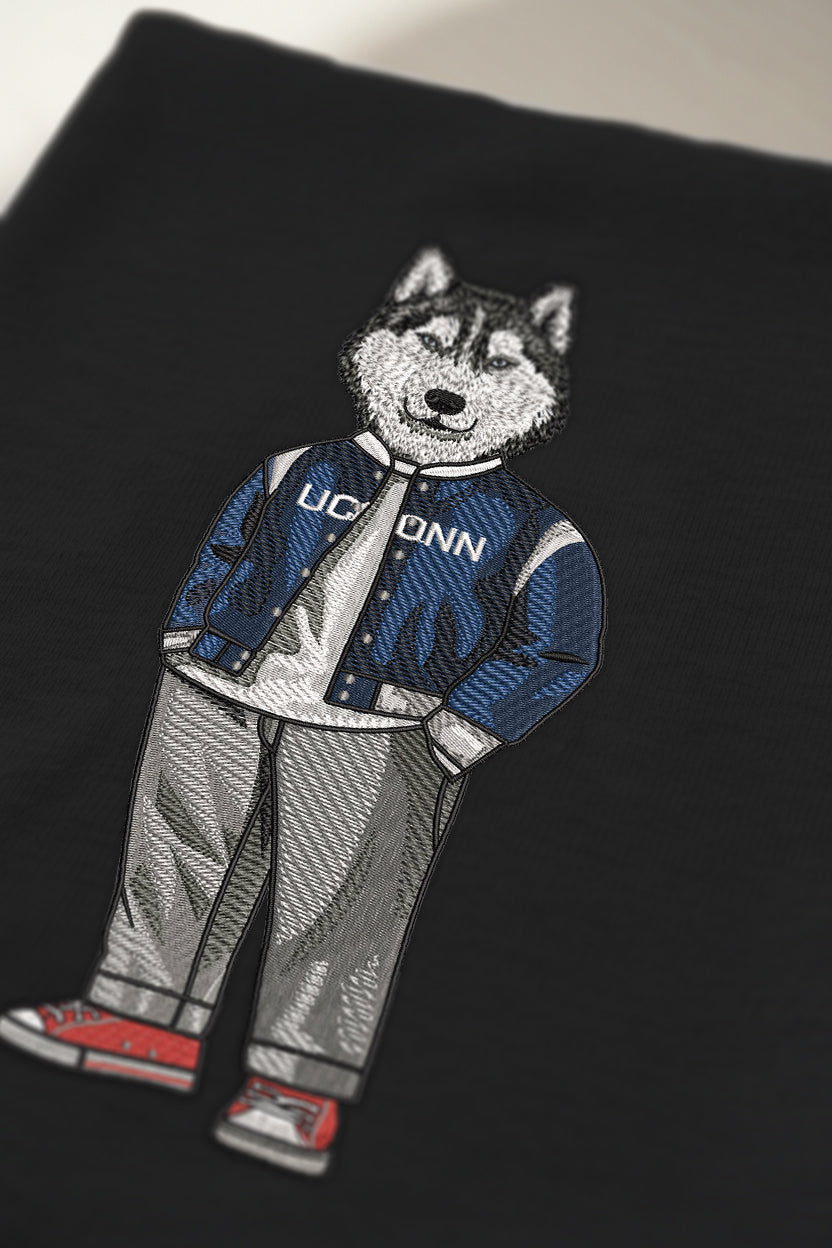 UConn Varsity Jacket Embroidered Crewneck