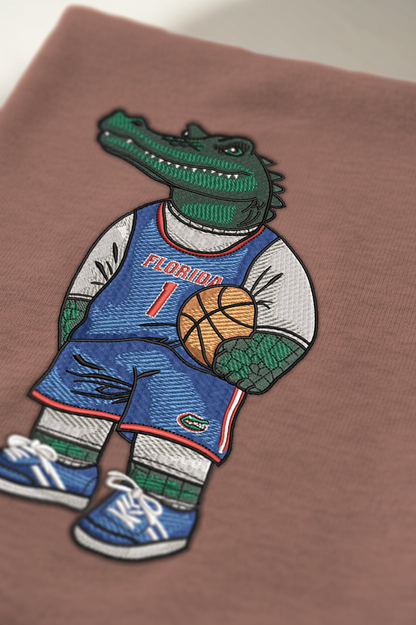 University of Florida Basketball Embroidered Crewneck