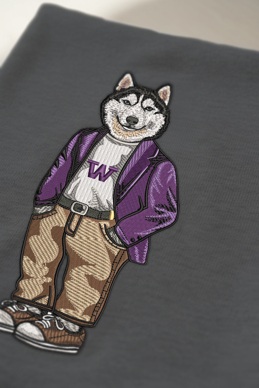 University of Washington Coat Embroidered Tee