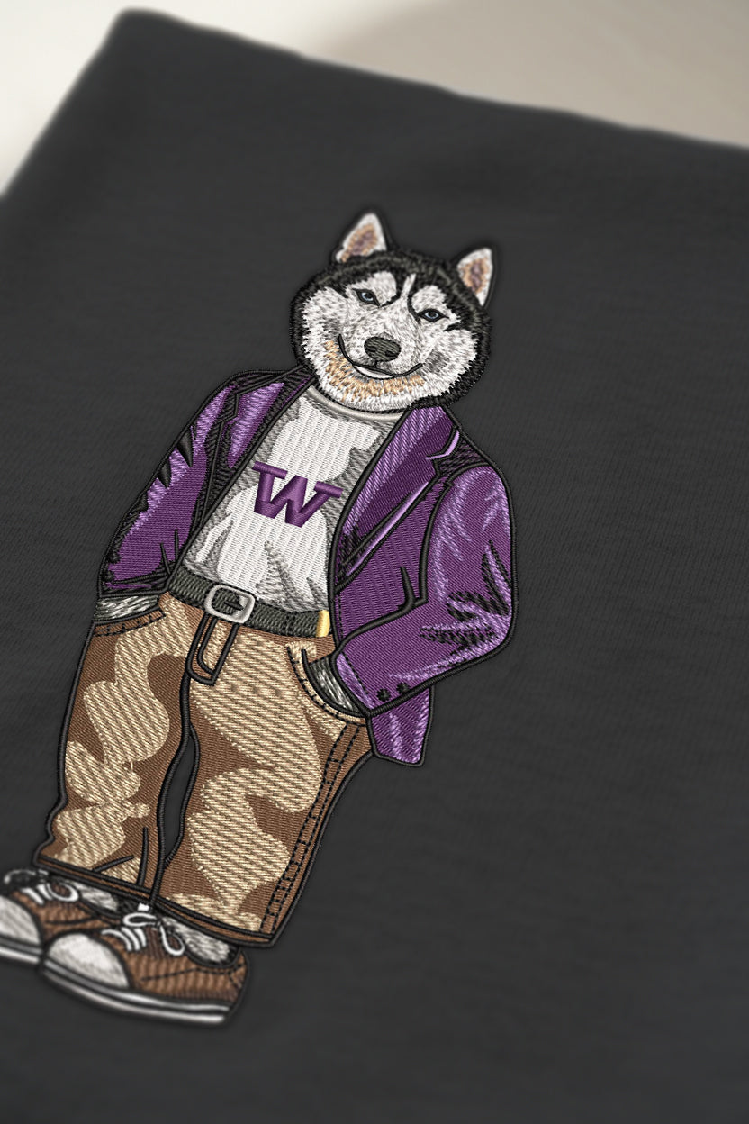 University of Washington Coat Embroidered Crewneck