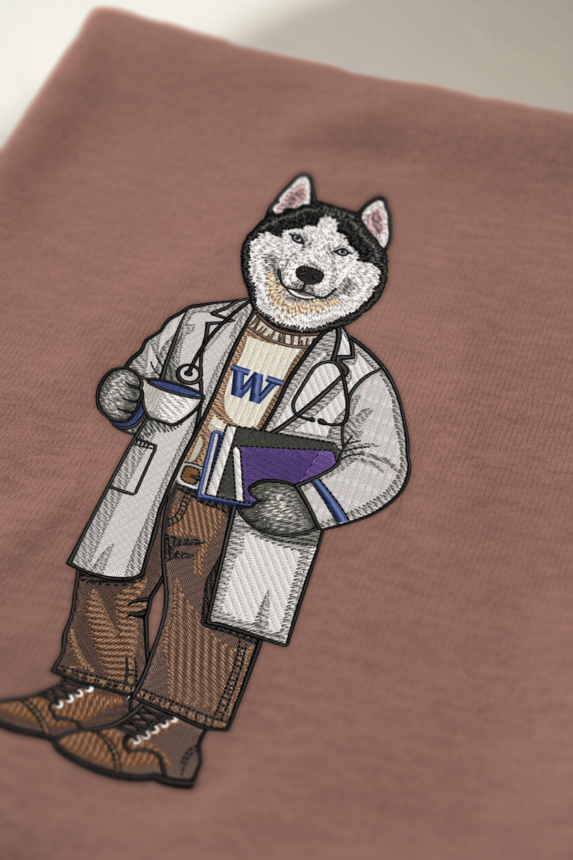 UW Med School Embroidered Crewneck