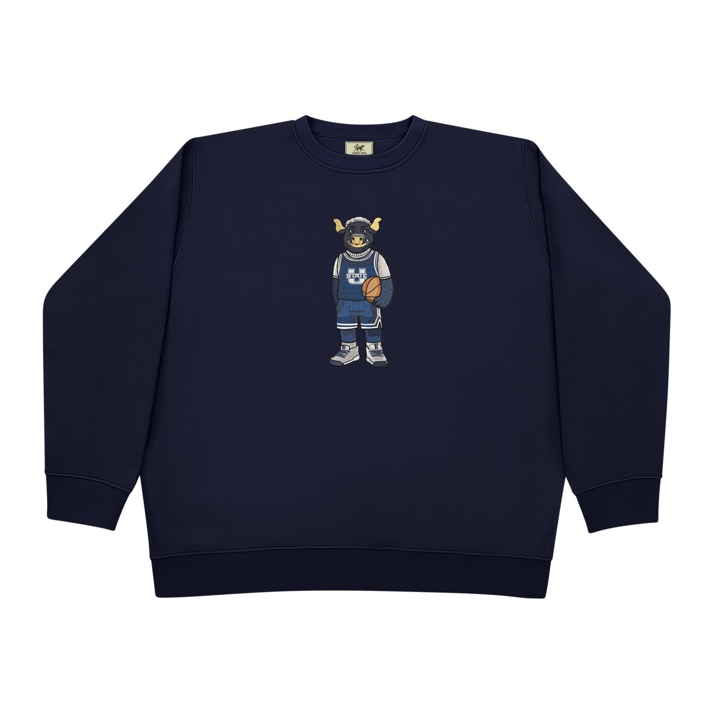 Utah State Basketball Embroidered Crewneck