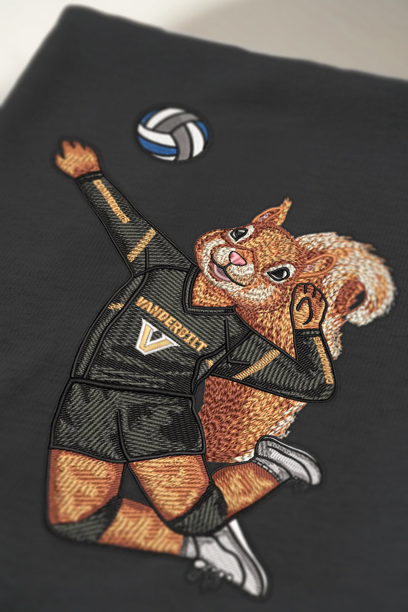 Vanderbilt Volleyball Embroidered Crewneck