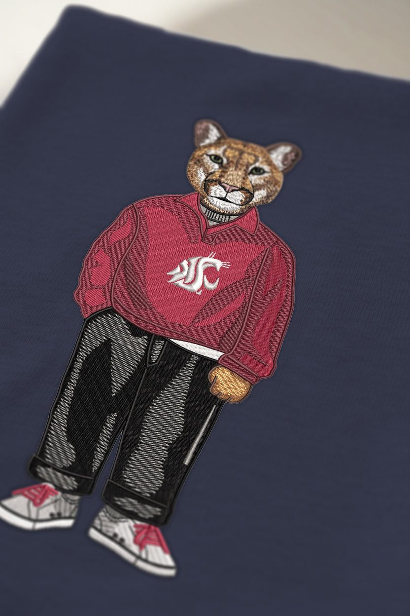 WSU Quarter-zip Embroidered Tee