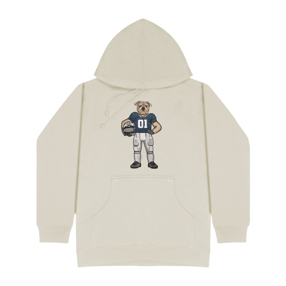 Yale Football (Helmet Off) Embroidered Hoodie