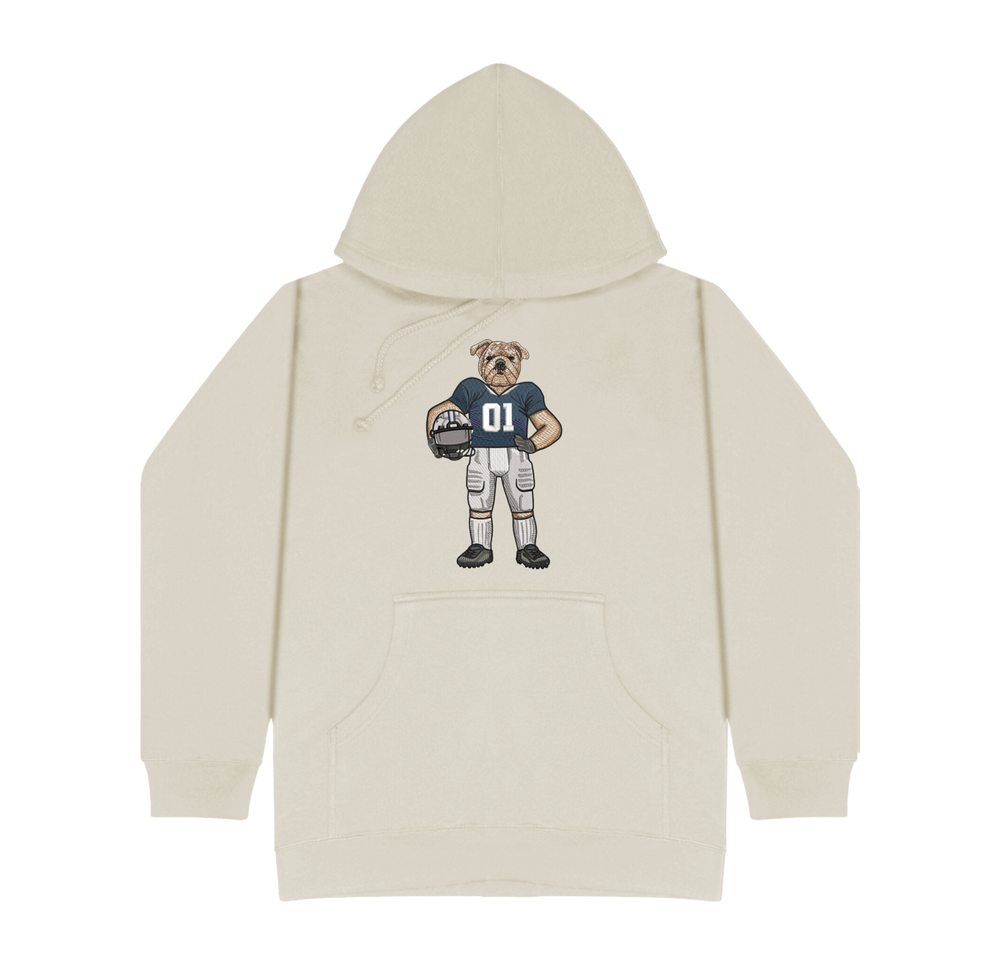 Yale Football (Helmet Off) Embroidered Hoodie