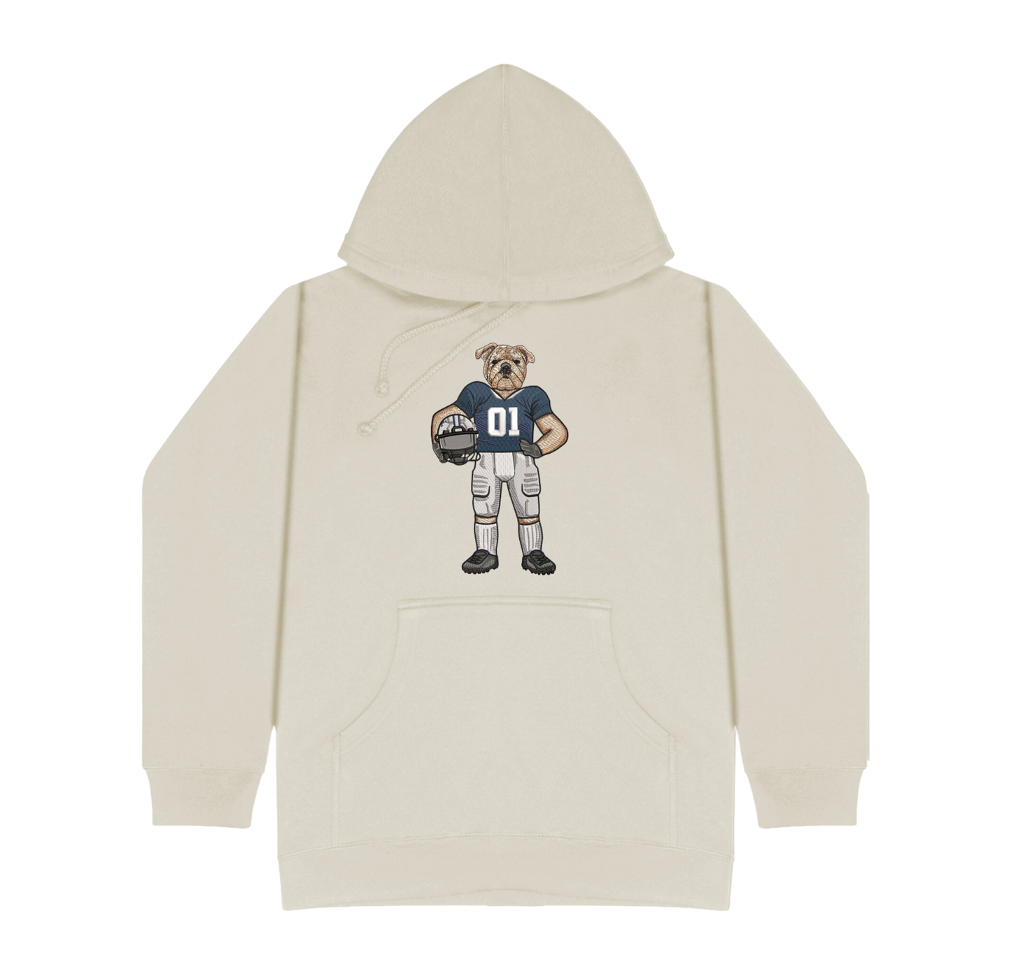 Yale Football (Helmet Off) Embroidered Hoodie