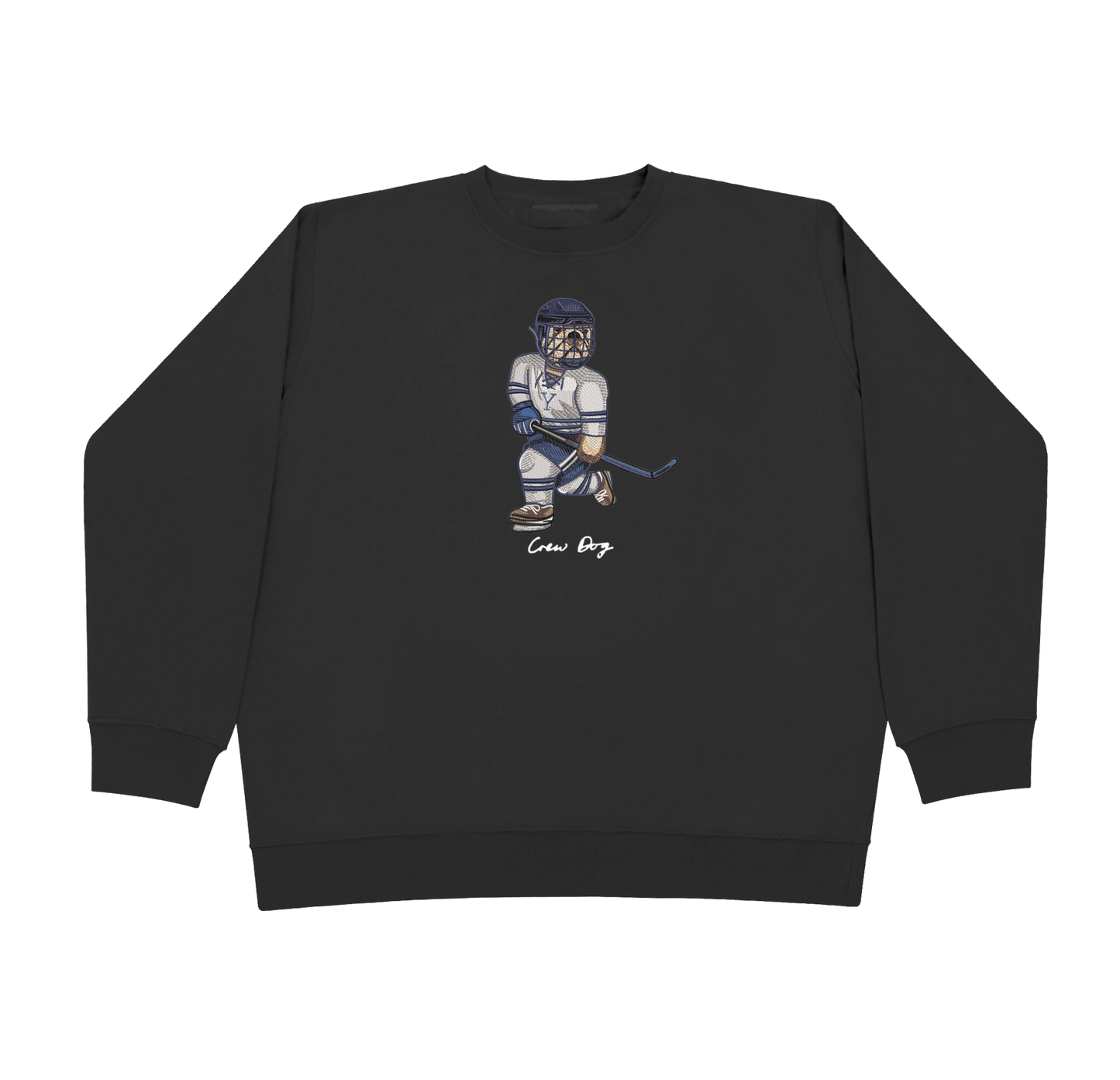 Yale Ice Hockey Embroidered Crewneck