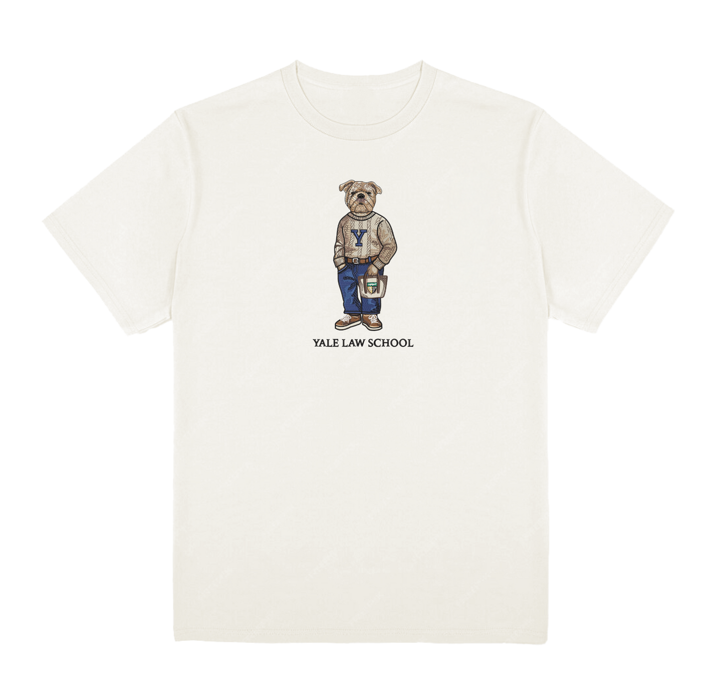 Yale Law School Embroidered Tee